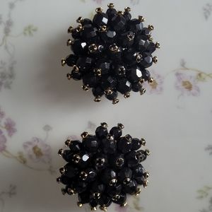 Chameleon vintage clip earrings glass beads wired